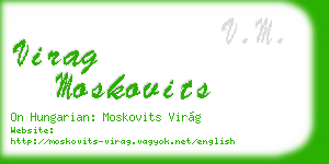 virag moskovits business card