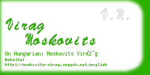 virag moskovits business card